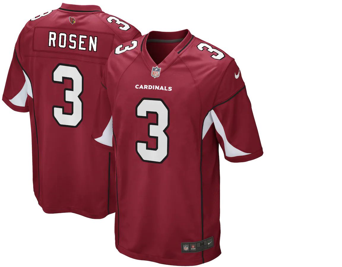 Men Arizona Cardinals #3 Josh Rosen Nike Cardinal Game NFL Jersey->arizona cardinals->NFL Jersey